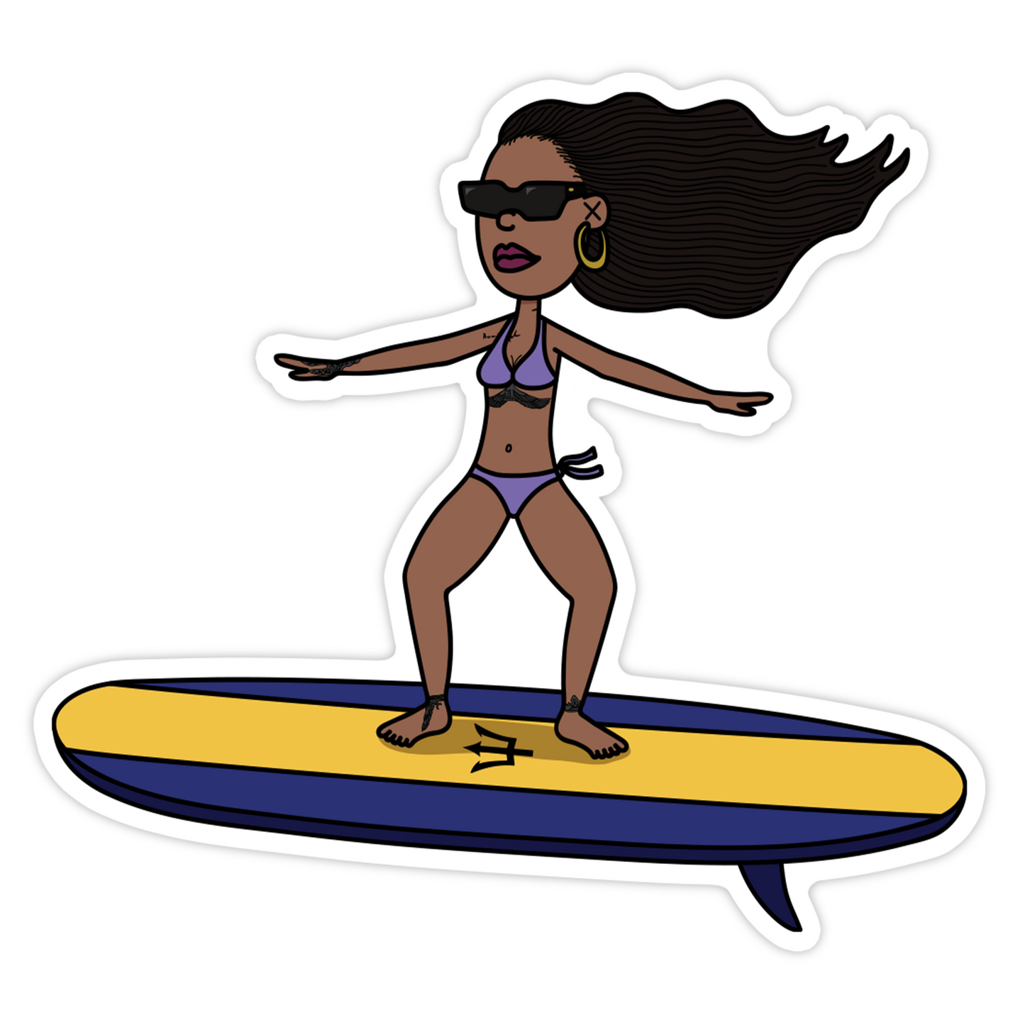 SURFING RIRI - STICKER